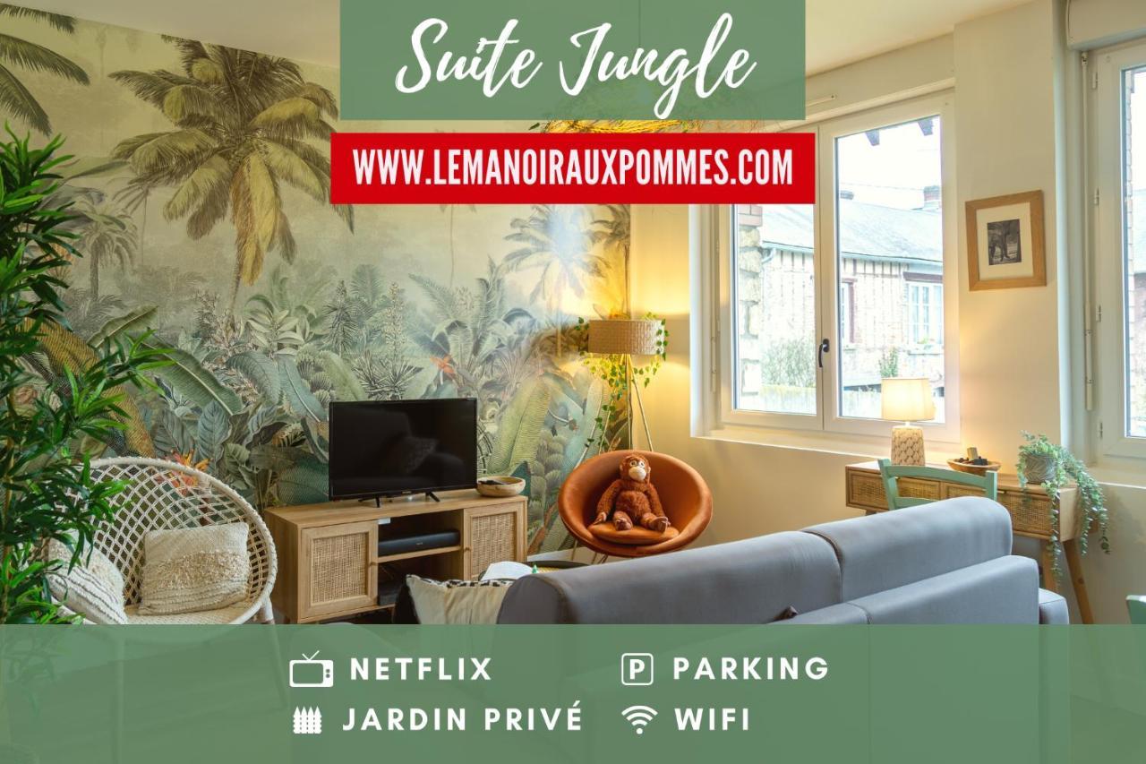 Suite Jungle - Jardin, Netflix Et Parking - Le Manoir Aux Pommes Orbec エクステリア 写真