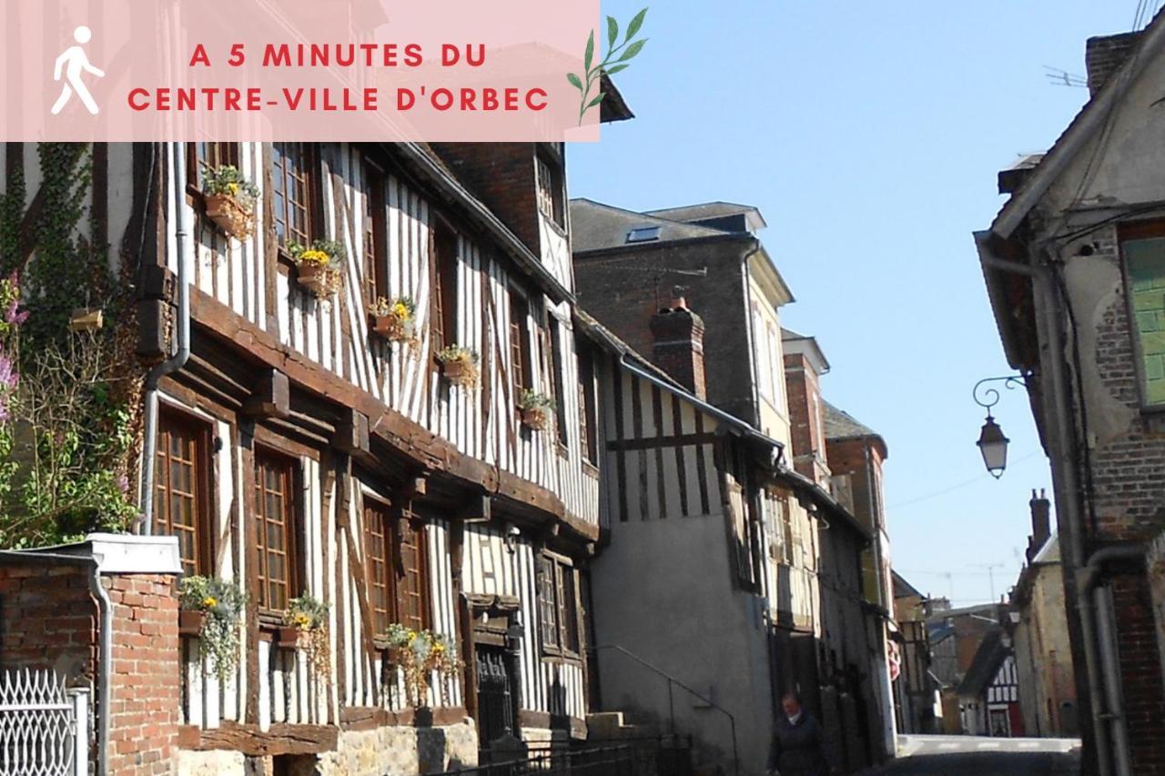 Suite Jungle - Jardin, Netflix Et Parking - Le Manoir Aux Pommes Orbec エクステリア 写真